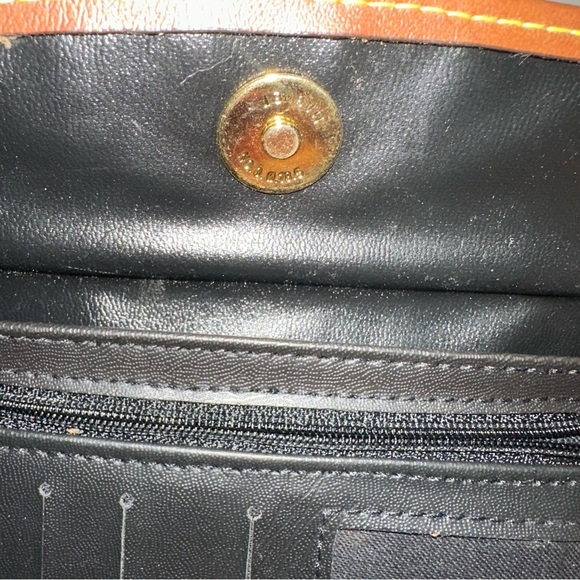 Dooney & Bourke Navy Leather Wallet with Brown Trim - Picture 7 of 8